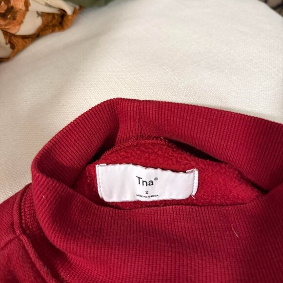 ARITZIA TNA - Red Mock Neck Crewneck Sweater (Size 2 - fits like L) - Picture 6 of 7